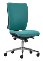 CRYSTAL židle kancelářská, kříž chrom, látka tyrkysová